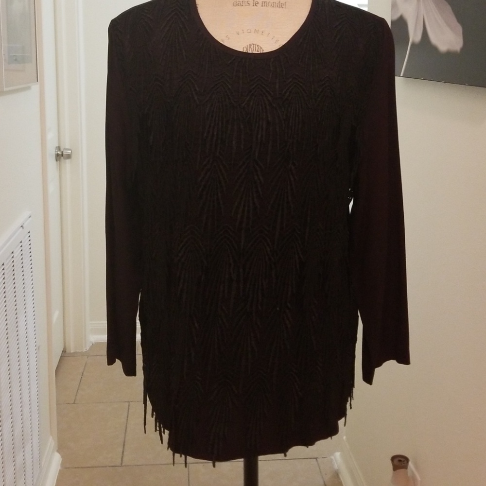 Fab black vintage top for 12 Dressy
